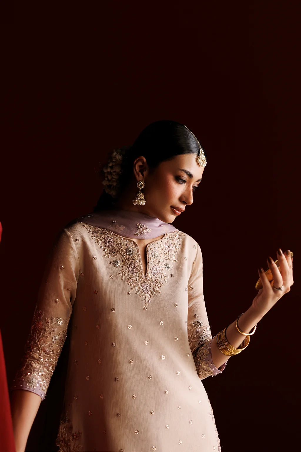 CC-104 EMBROIDERED CHIFFON