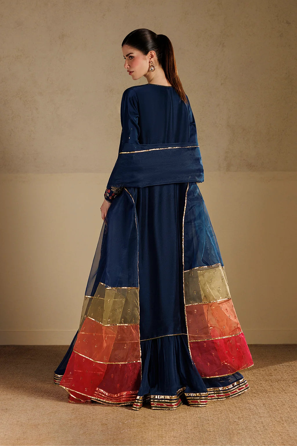 UE-728 EMBROIDERED PURE RAMEN SILK