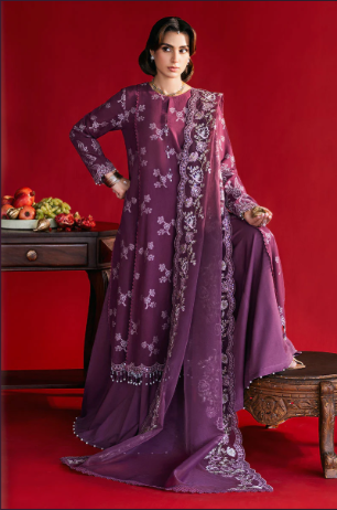 DEEP FLARE-3PC JACQUARD SUIT