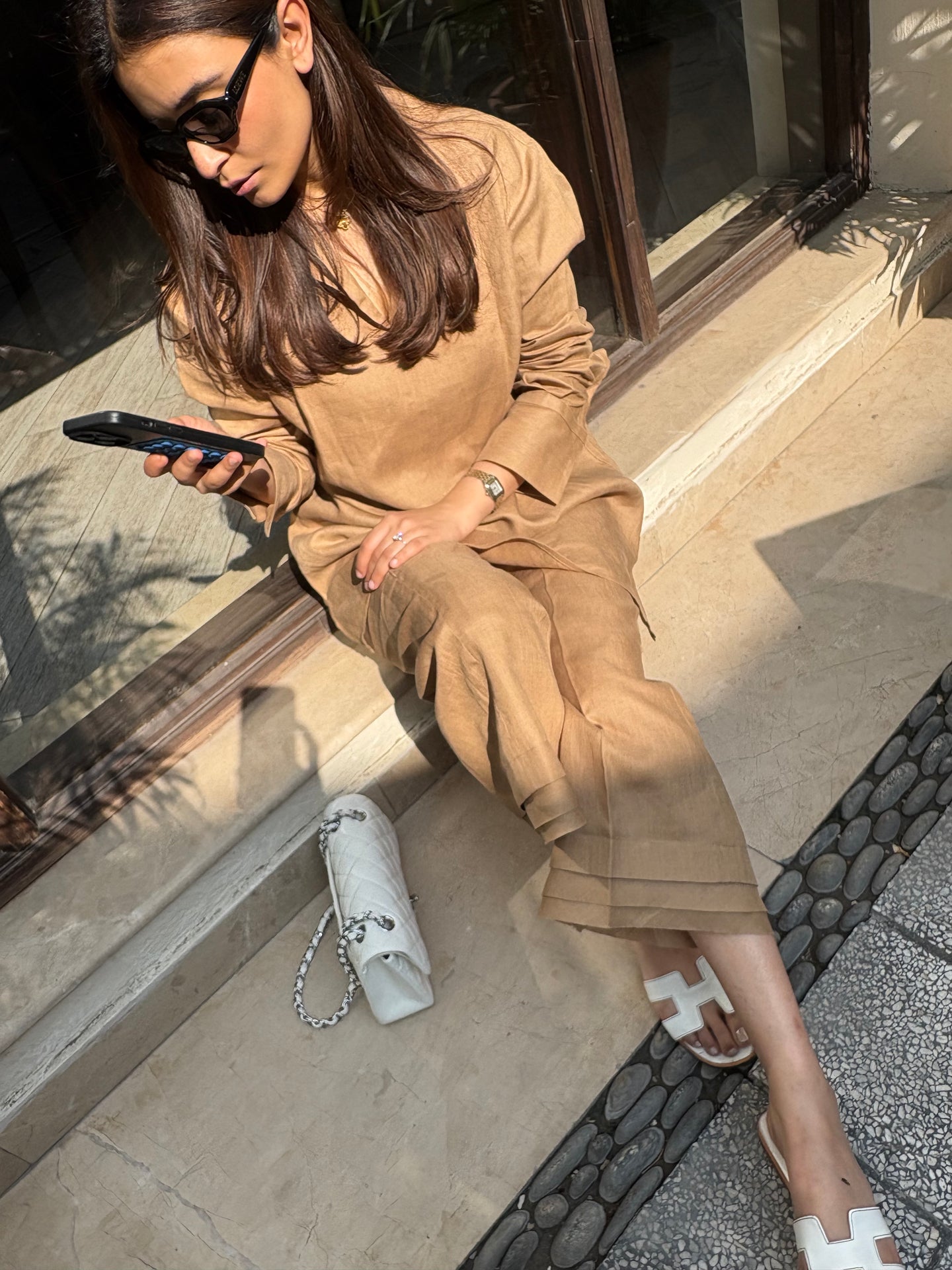 GOLDEN BEIGE LINEN WILLOW SET