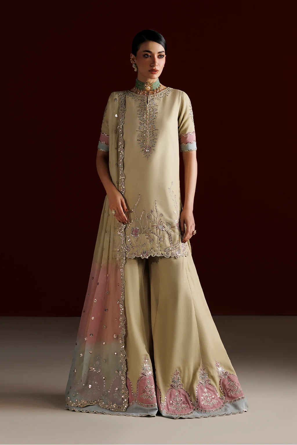 CC-108 EMBROIDERED CHIFFON