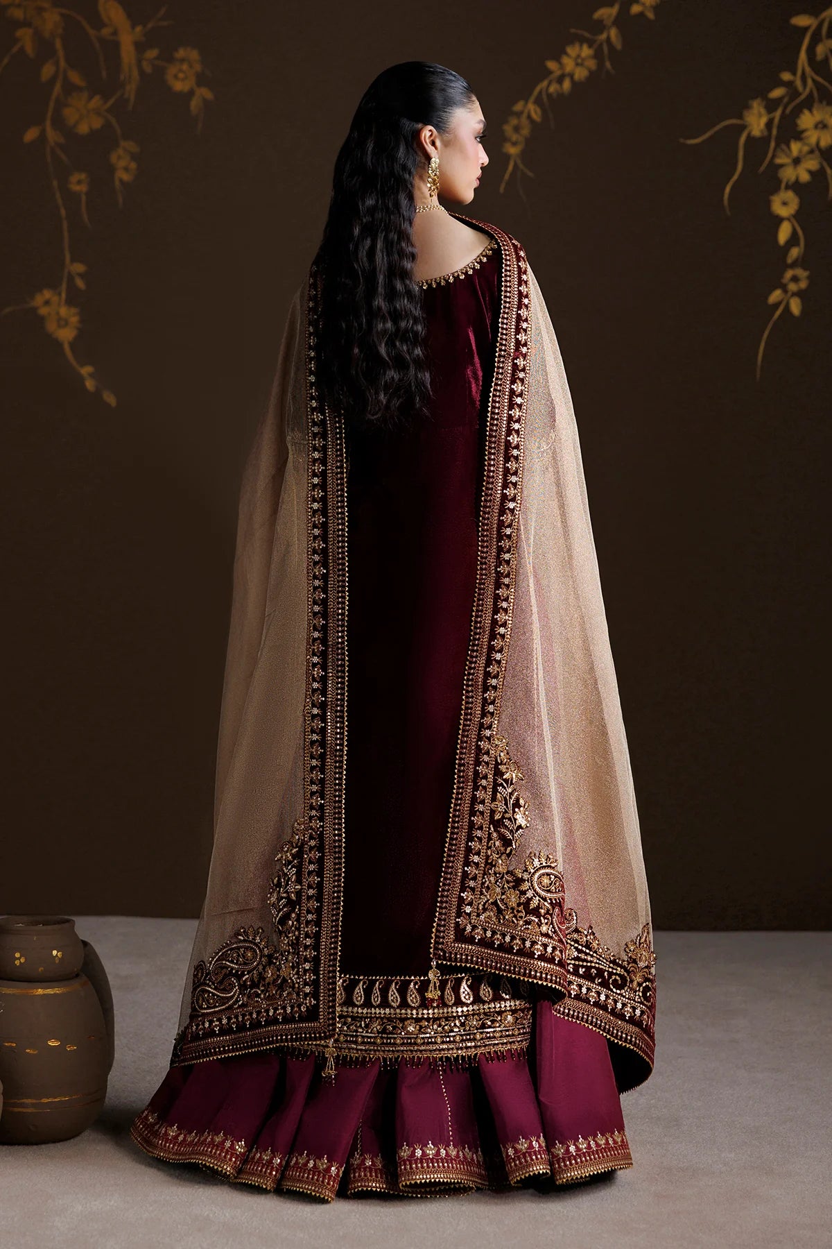 EMBROIDERED VELVET UF-4548