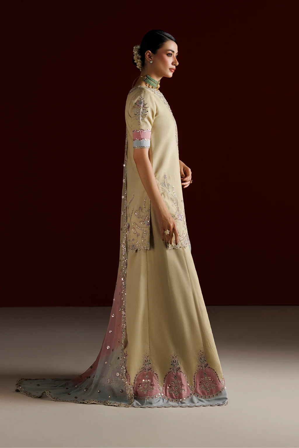 CC-108 EMBROIDERED CHIFFON