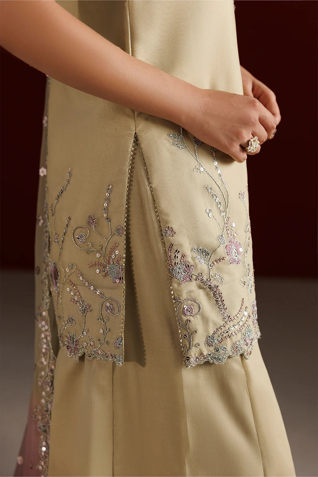 CC-108 EMBROIDERED CHIFFON