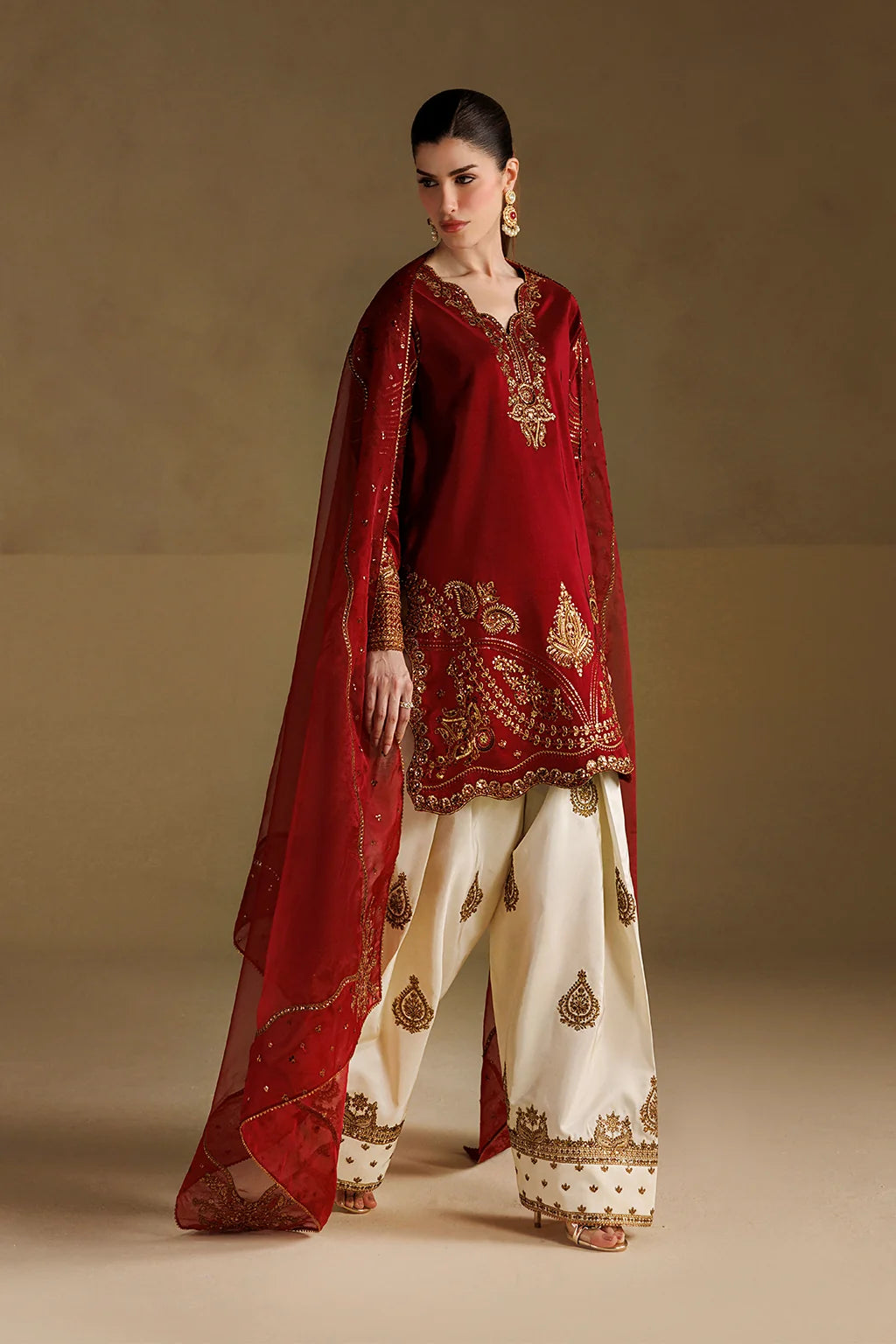 UE-734 EMBROIDERED RAMEN SILK