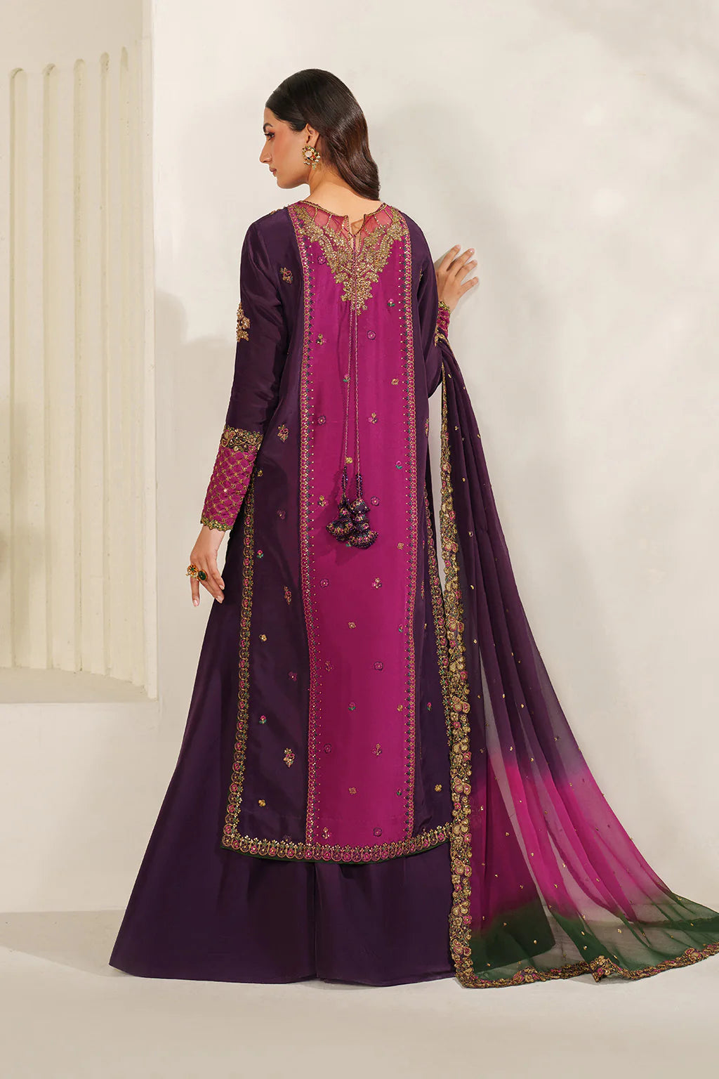 UE-611 EMBROIDERED RAMEN SILK