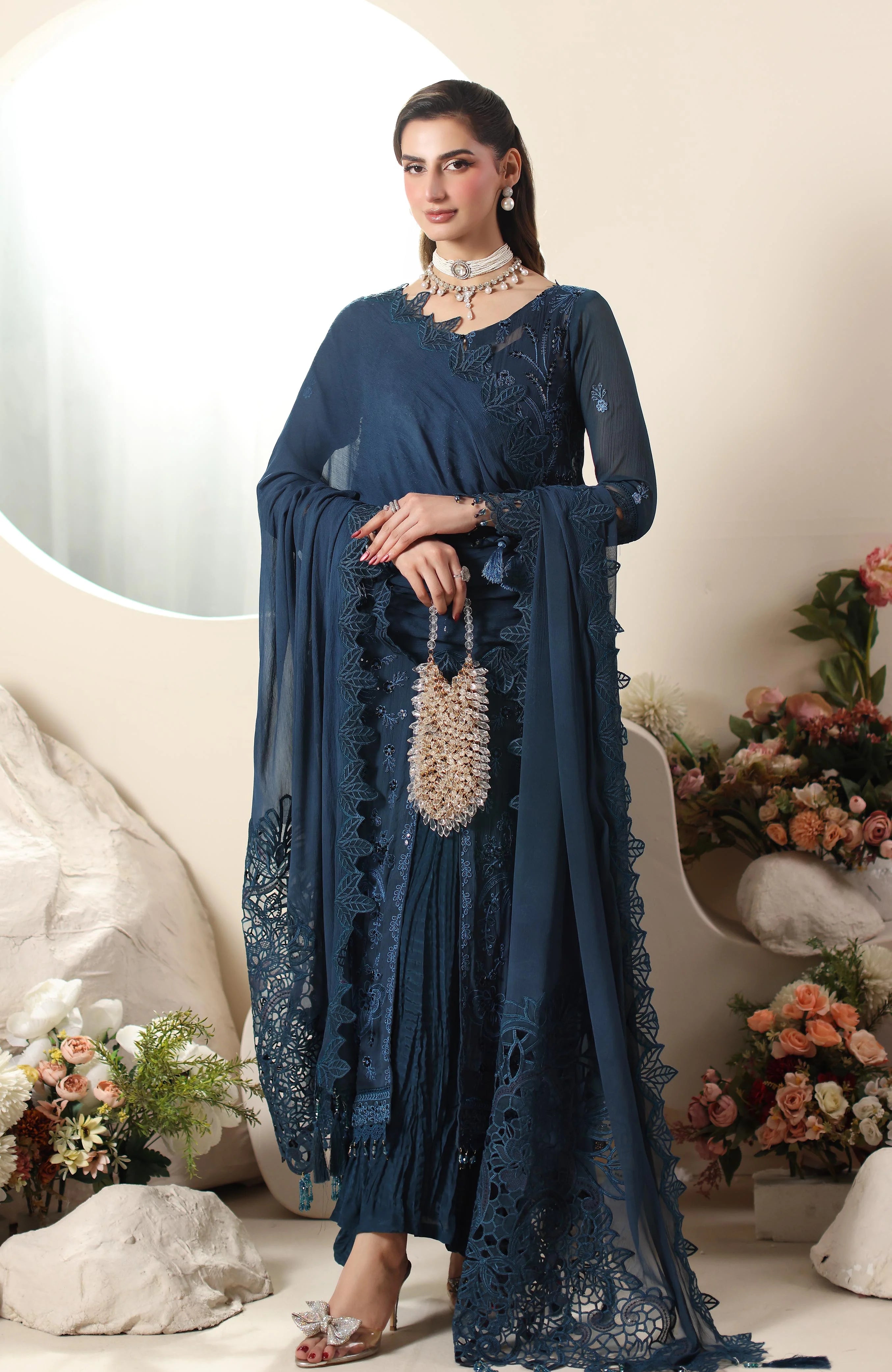 ELOR -3 Piece Unstitched Formal-AZF-25-05