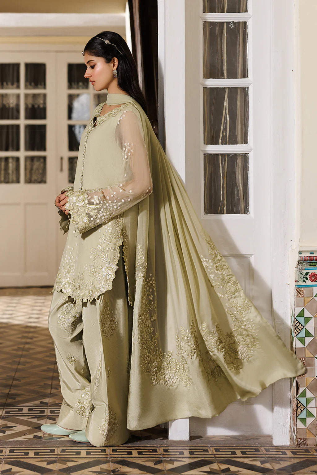 CC-101 EMBROIDERED CHIFFON