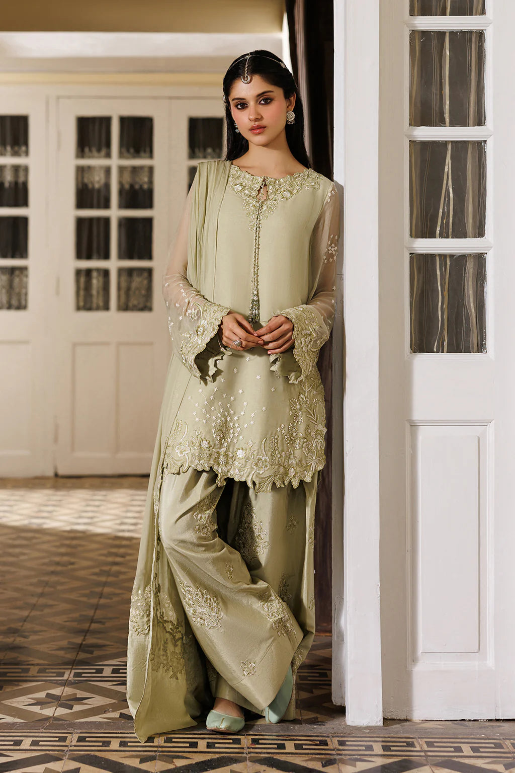 CC-101 EMBROIDERED CHIFFON