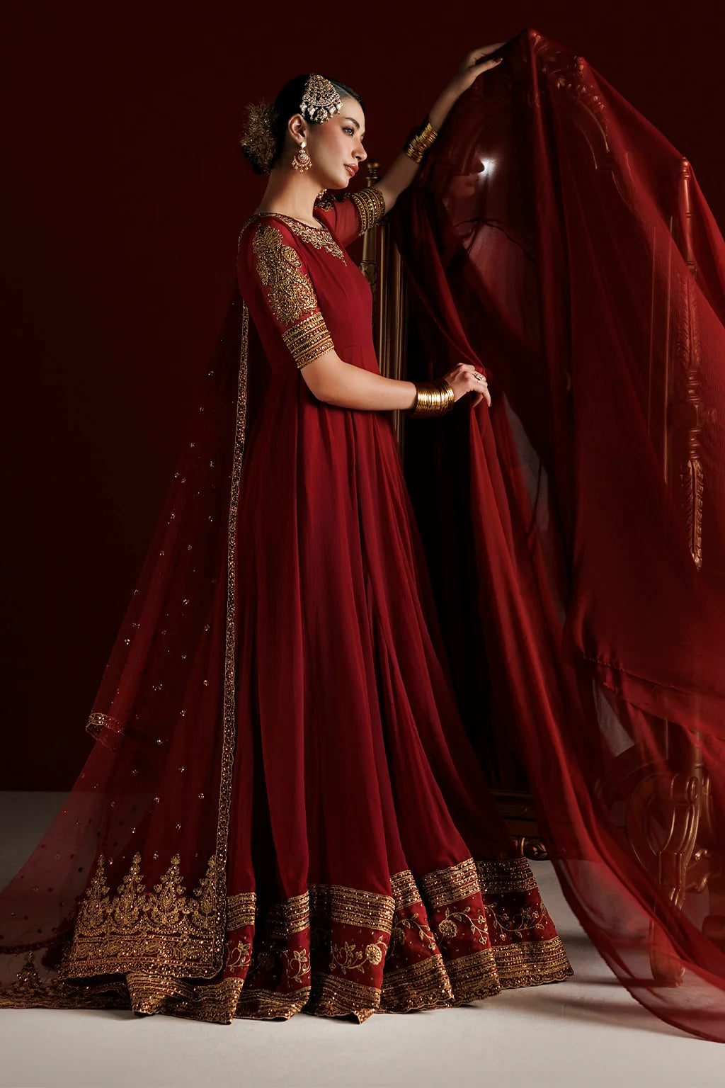 CC-111 EMBROIDERED CHIFFON
