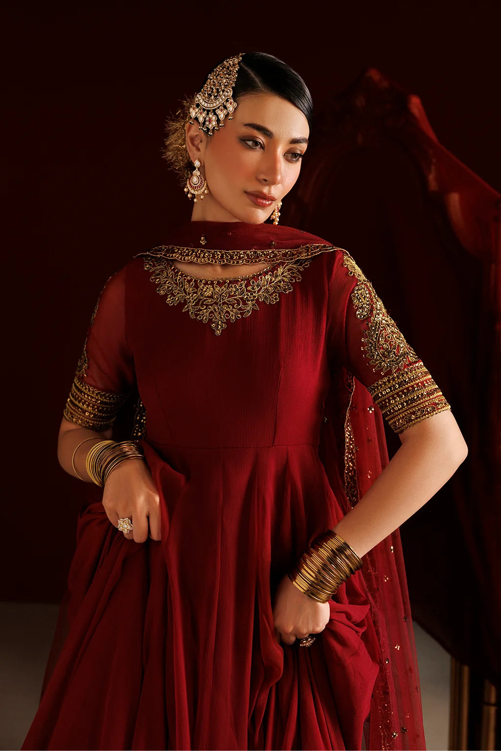CC-111 EMBROIDERED CHIFFON