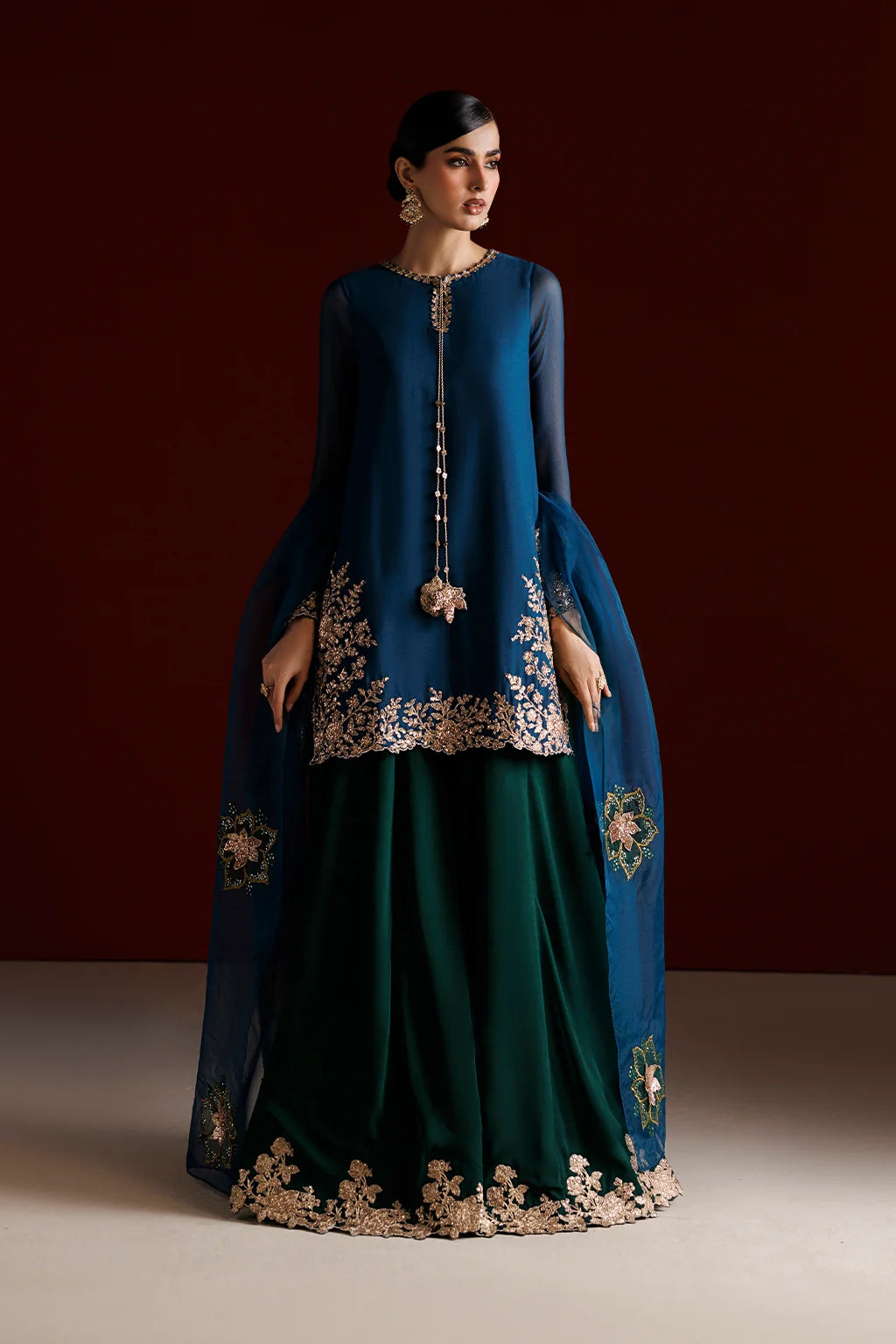CC-102 EMBROIDERED CHIFFON