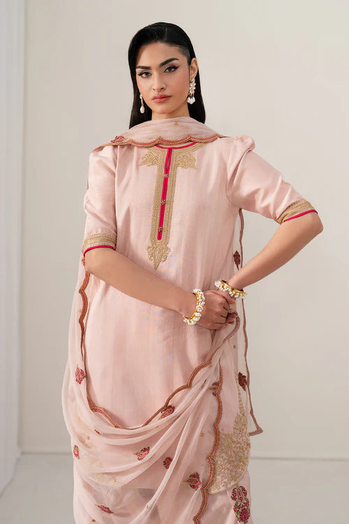 EMBROIDERED RAW SILK UF-4136