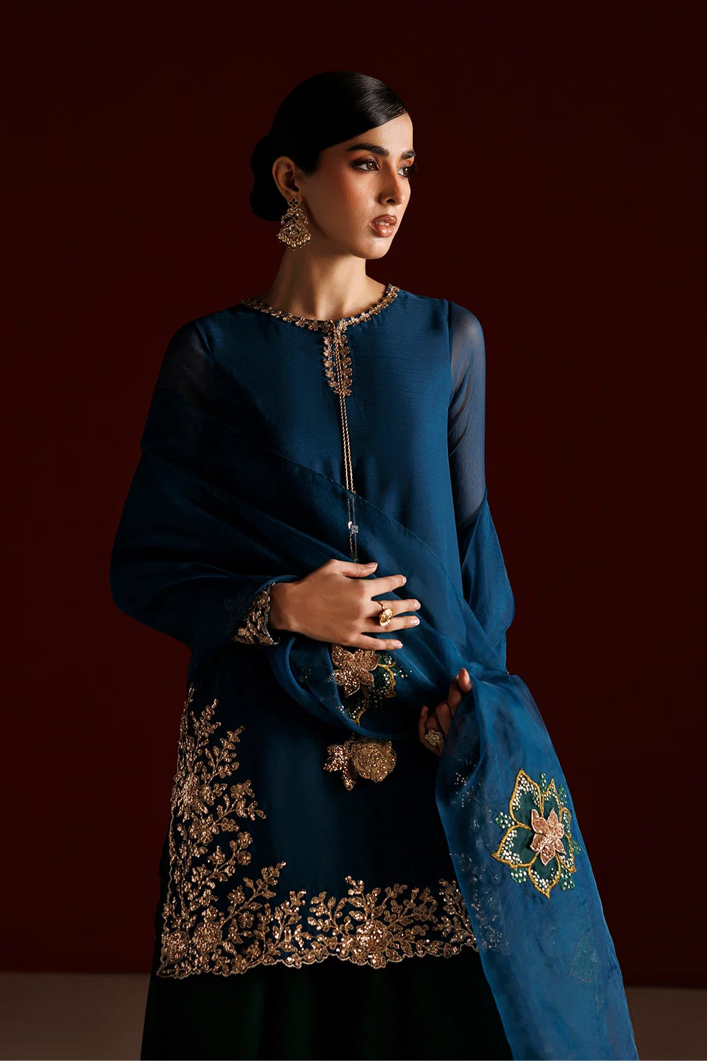 CC-102 EMBROIDERED CHIFFON