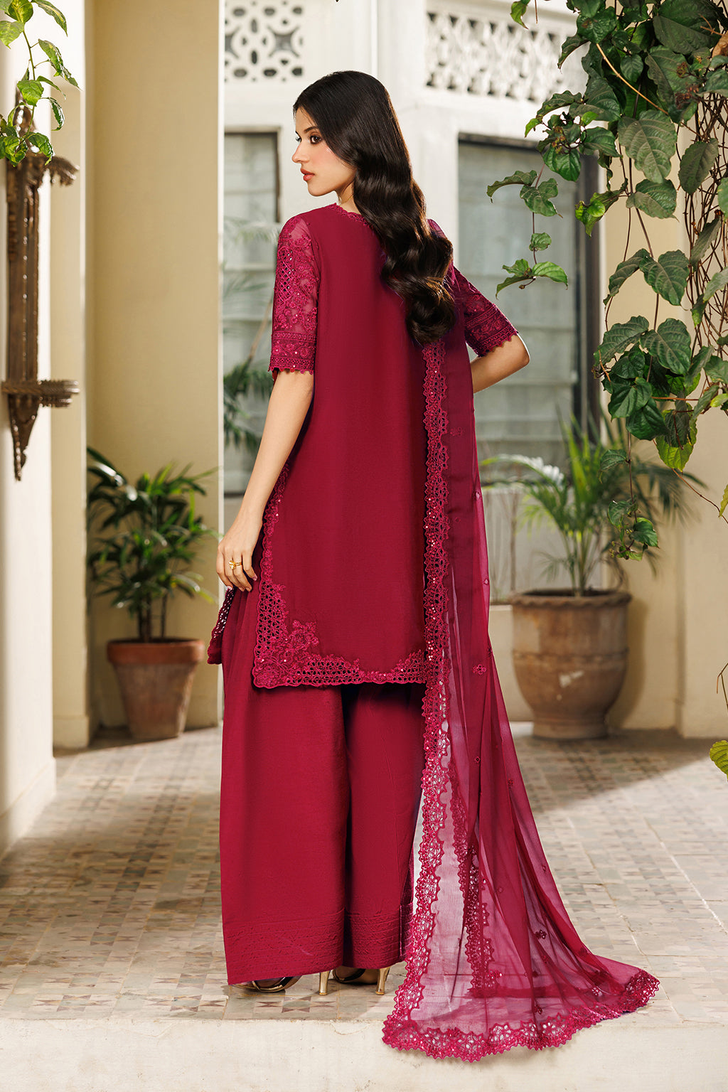 CC-97 EMBROIDERED CHIFFON