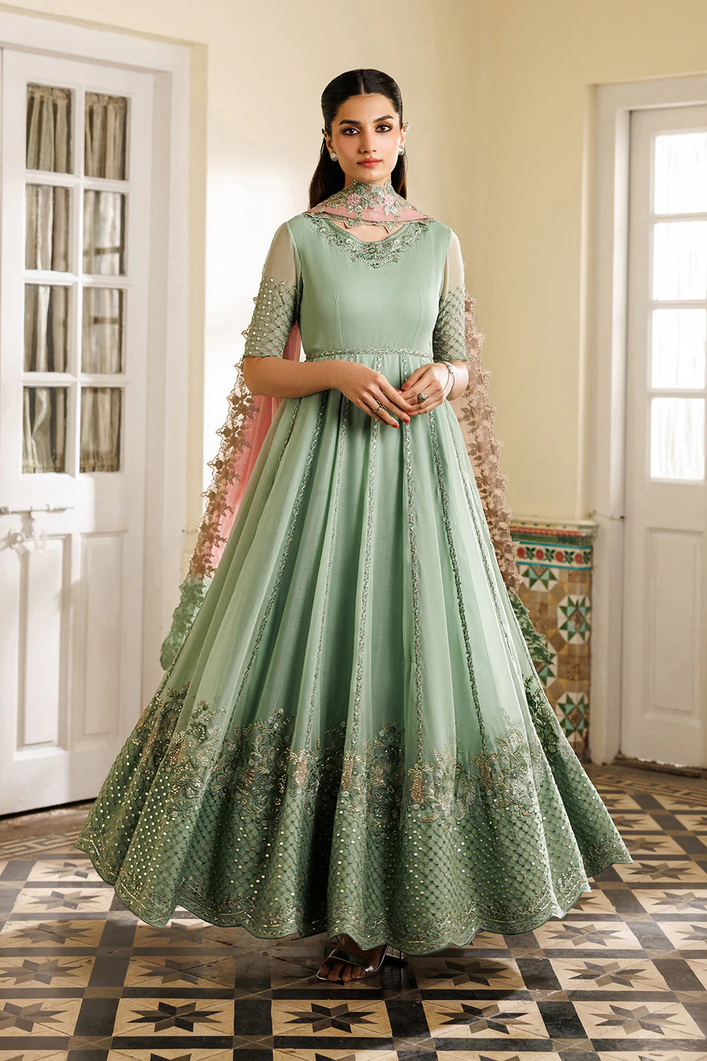 CC-99 EMBROIDERED CHIFFON