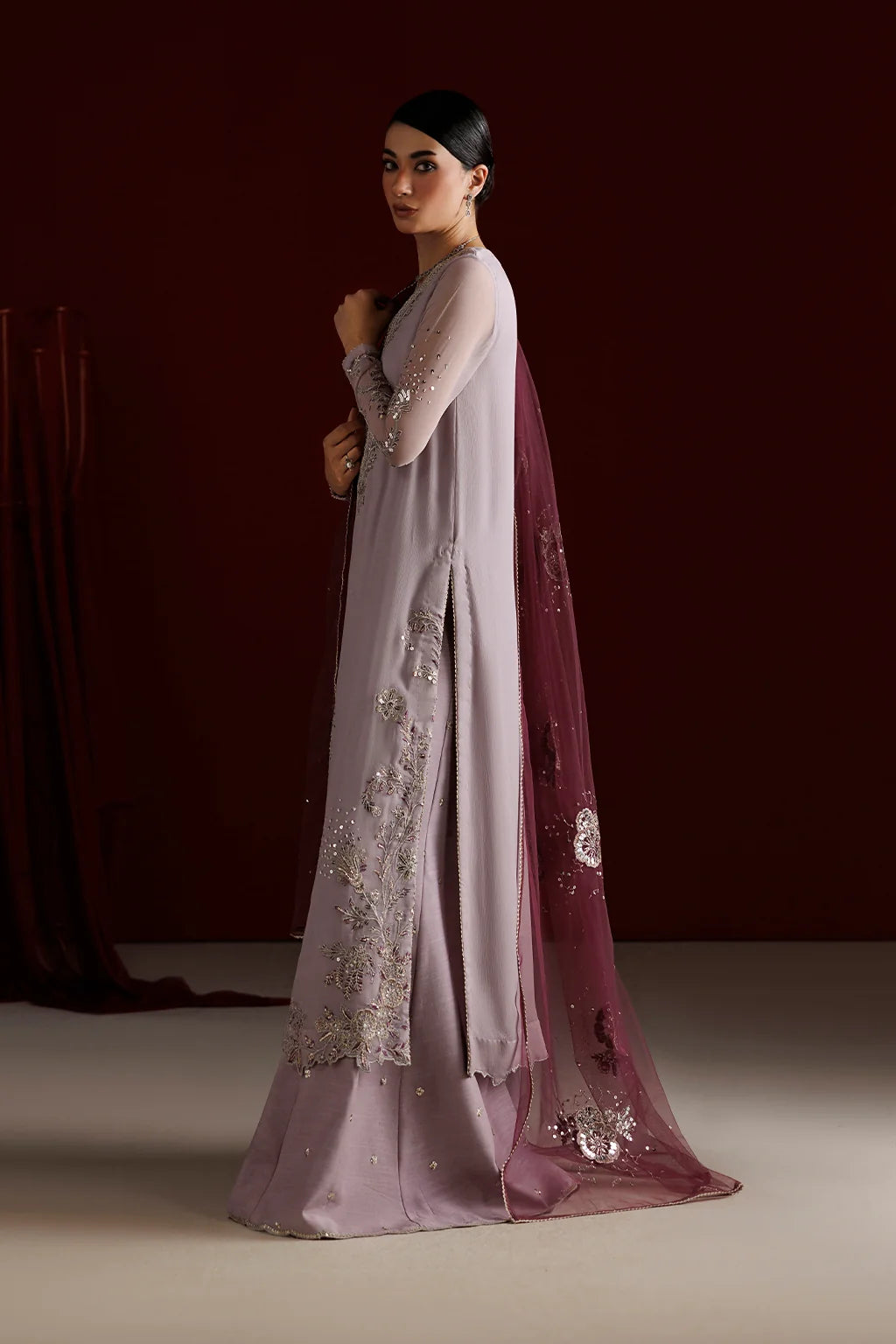 CC-110 EMBROIDERED CHIFFON
