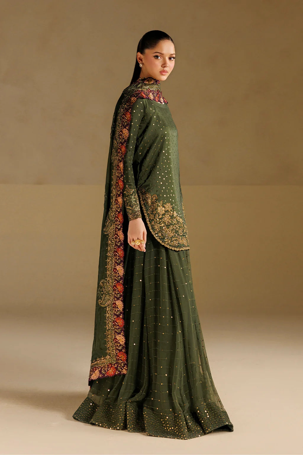 UE-732 EMBROIDERED RAMEN SILK