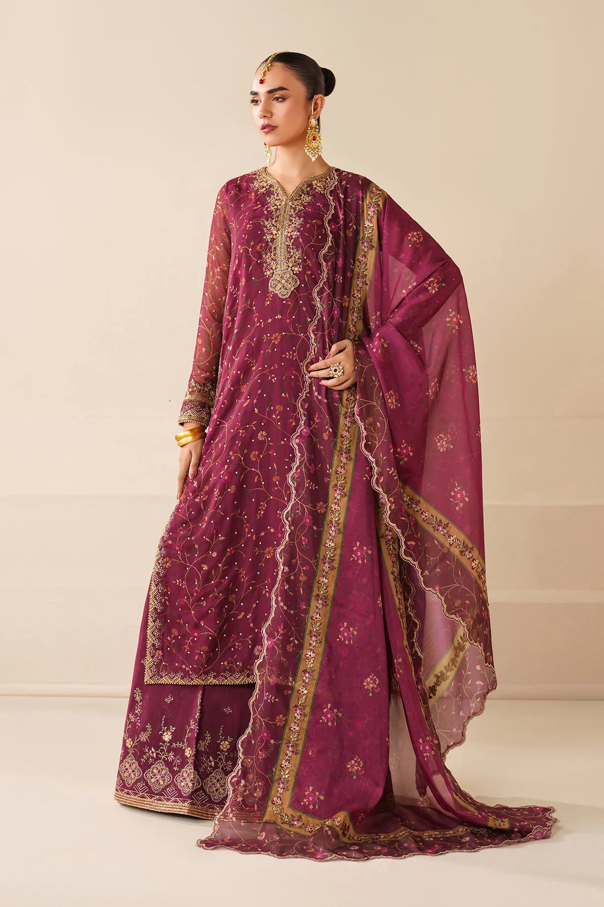 EMBROIDERED CHIFFON UF-4277