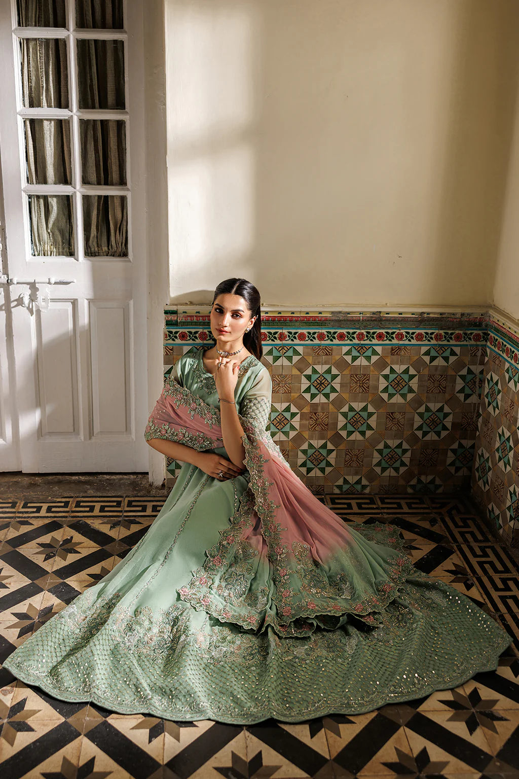 CC-99 EMBROIDERED CHIFFON