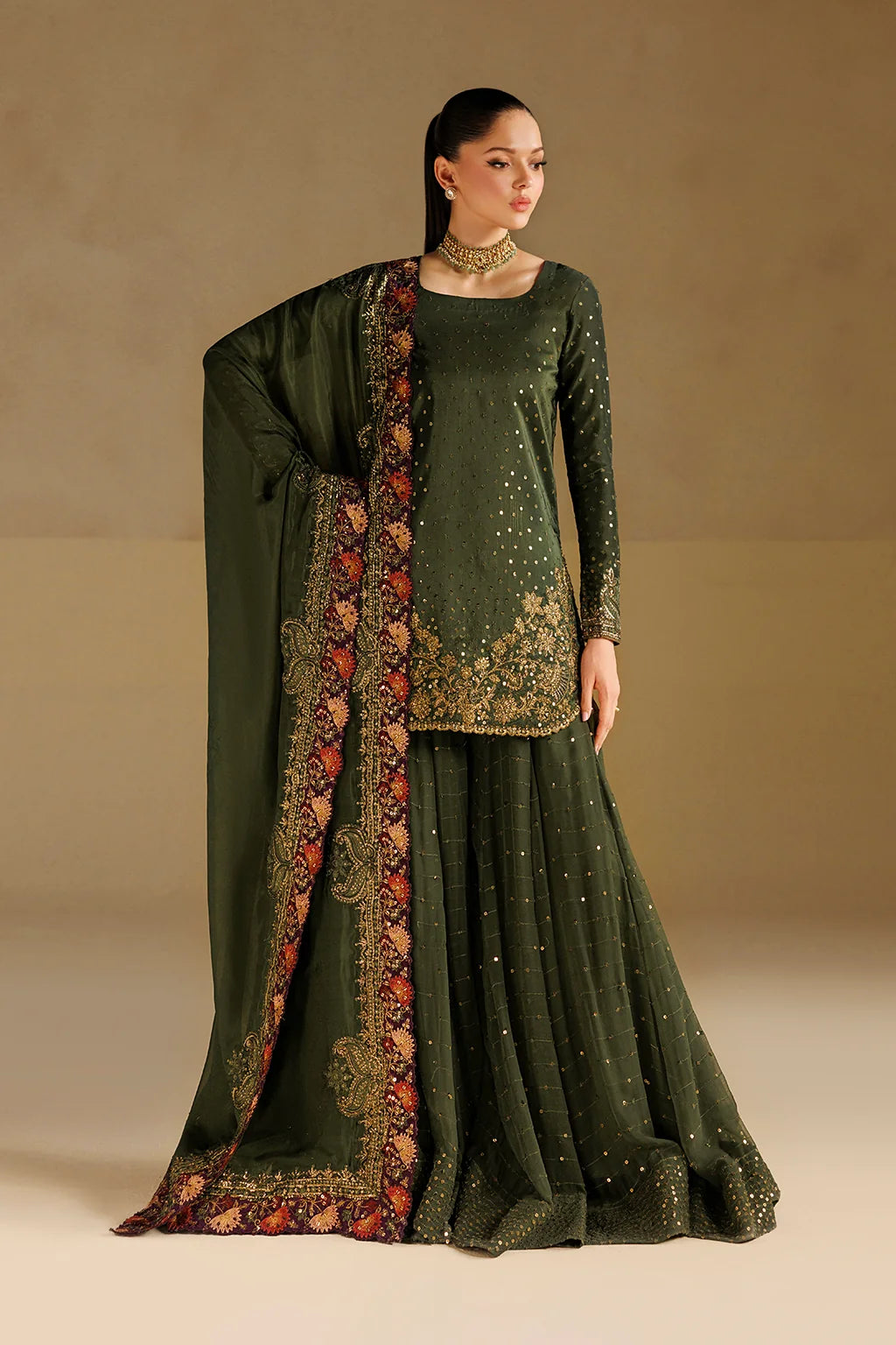 UE-732 EMBROIDERED RAMEN SILK