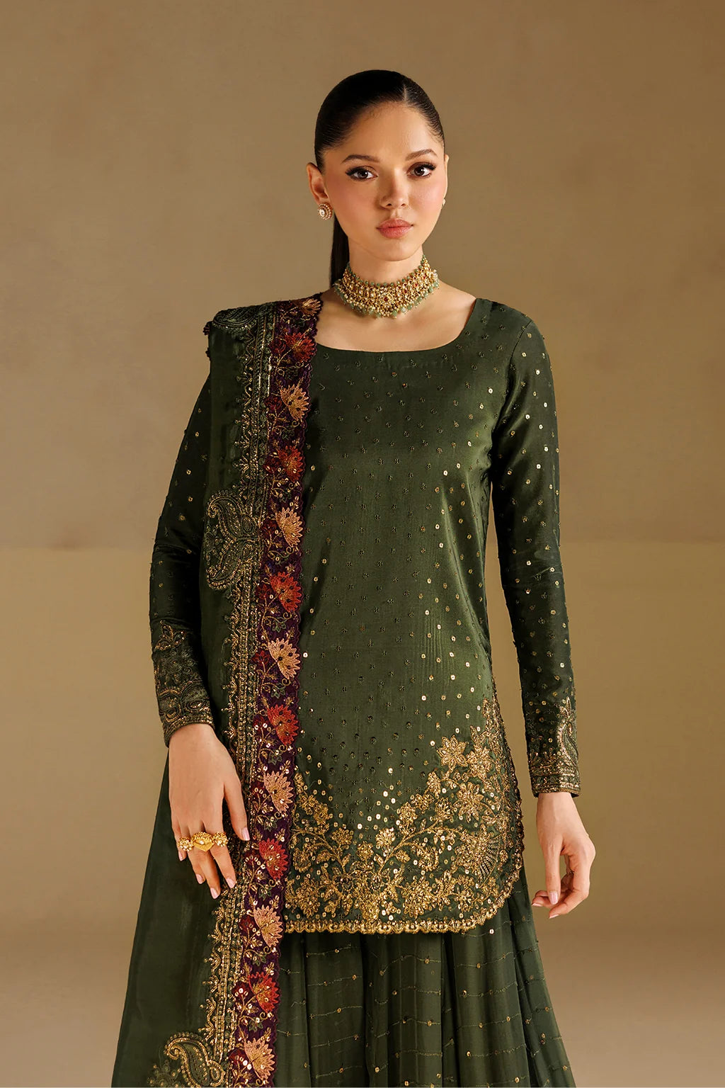 UE-732 EMBROIDERED RAMEN SILK