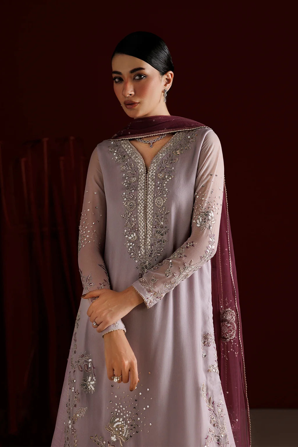 CC-110 EMBROIDERED CHIFFON