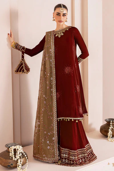 Embroidered Velvet Formal CVF D-07