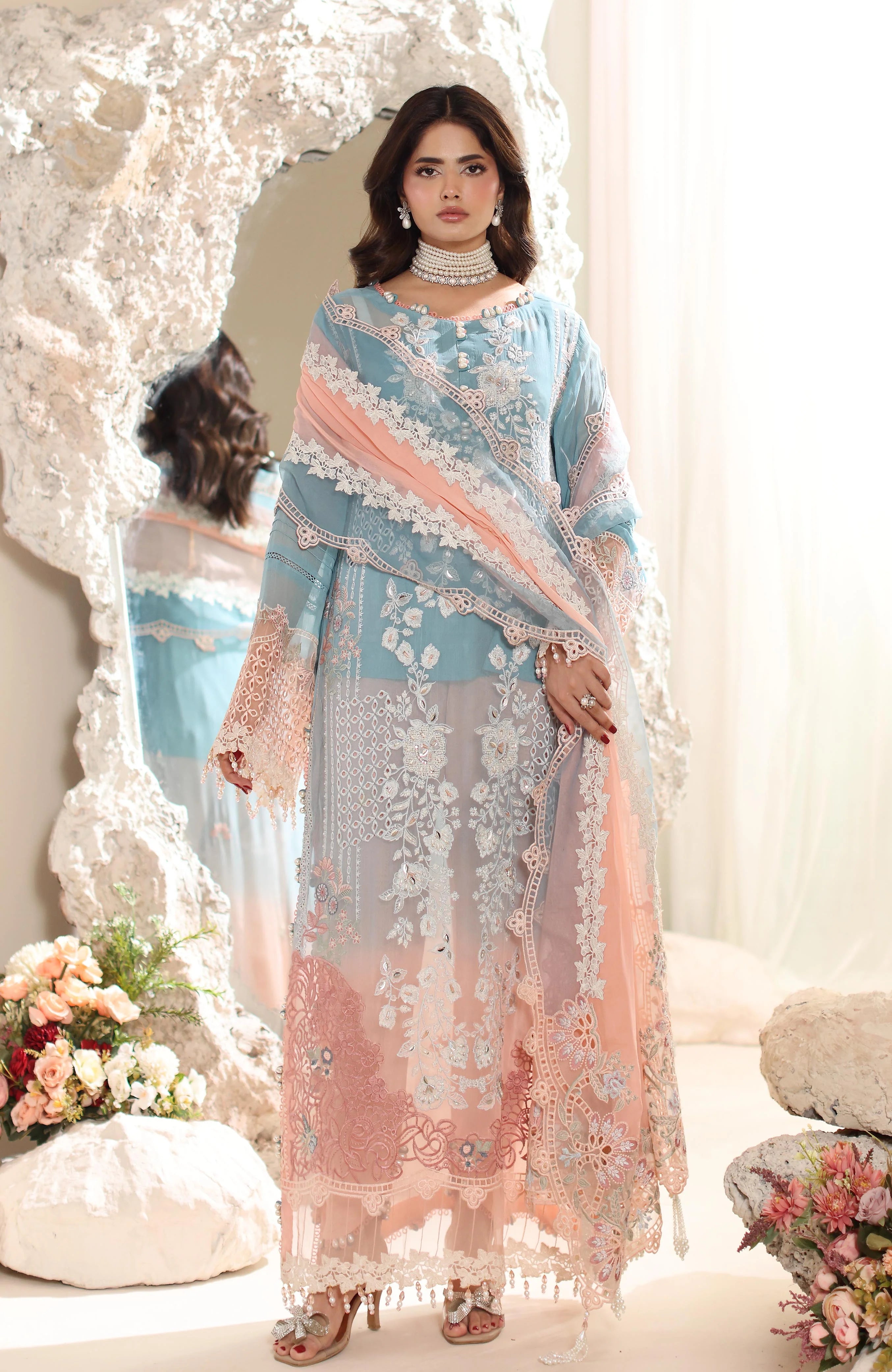 ELOR -3 Piece Unstitched Formal-AZF-25-08