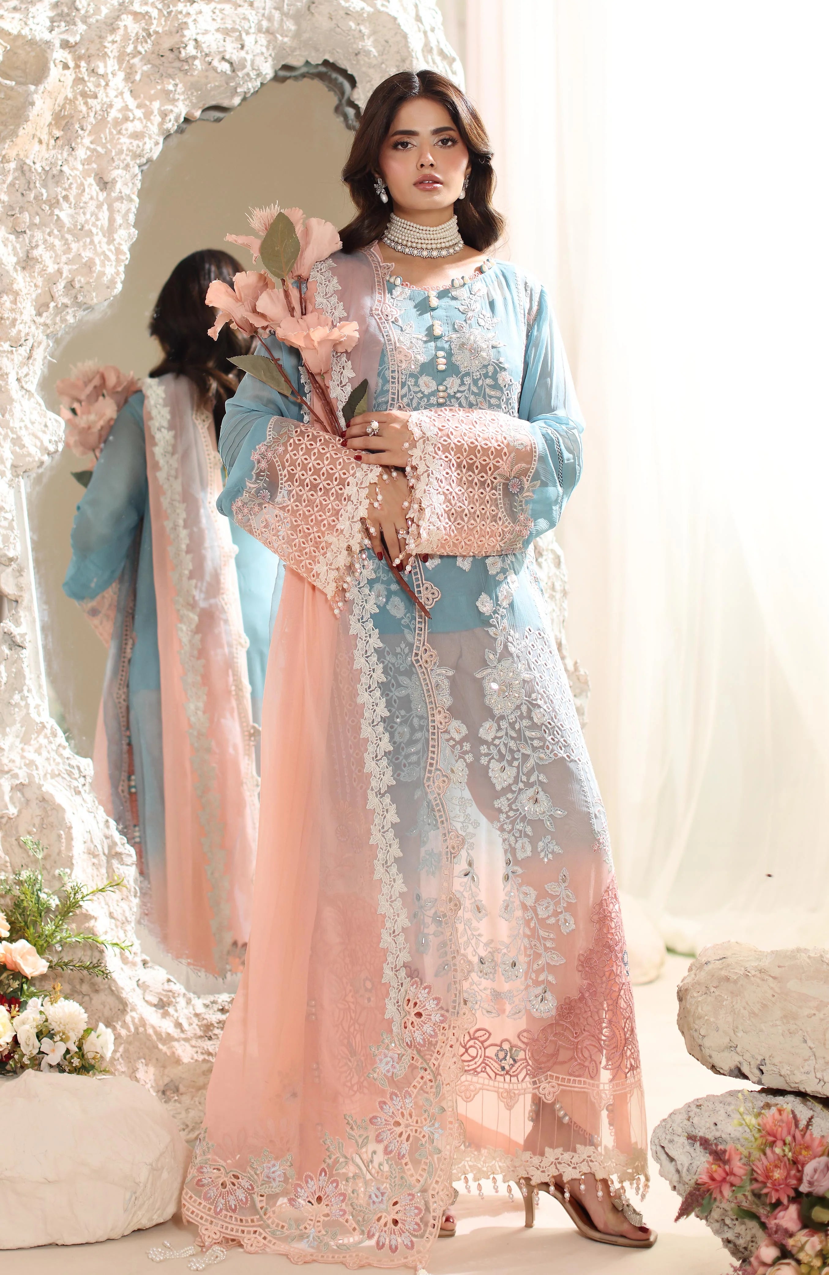 ELOR -3 Piece Unstitched Formal-AZF-25-08