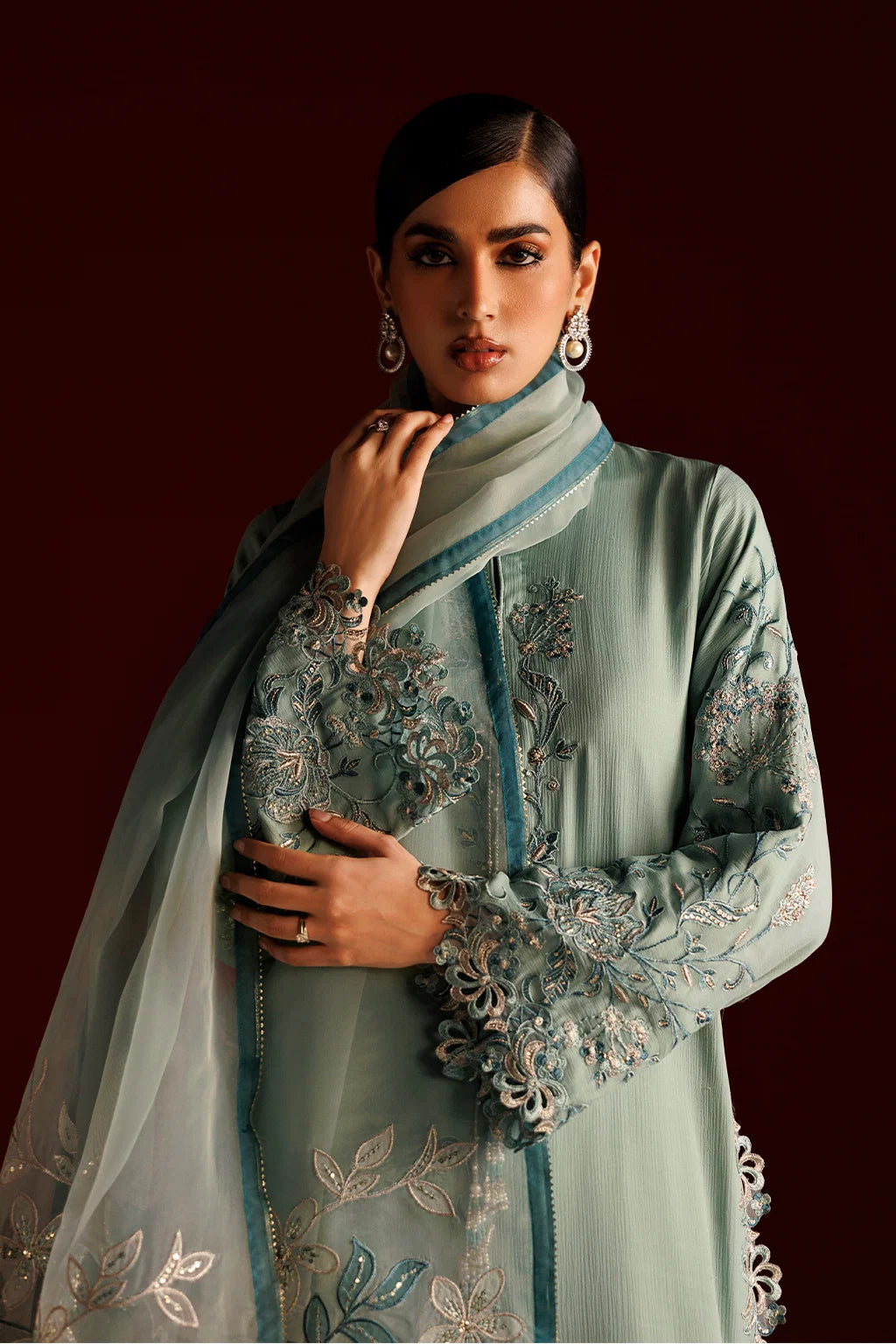 CC-112 EMBROIDERED CHIFFON