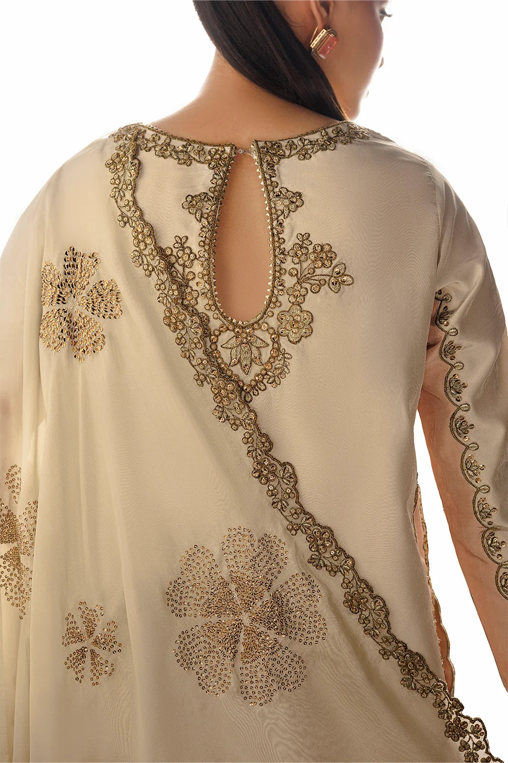 UE-735 EMBROIDERED RAMEN SILK