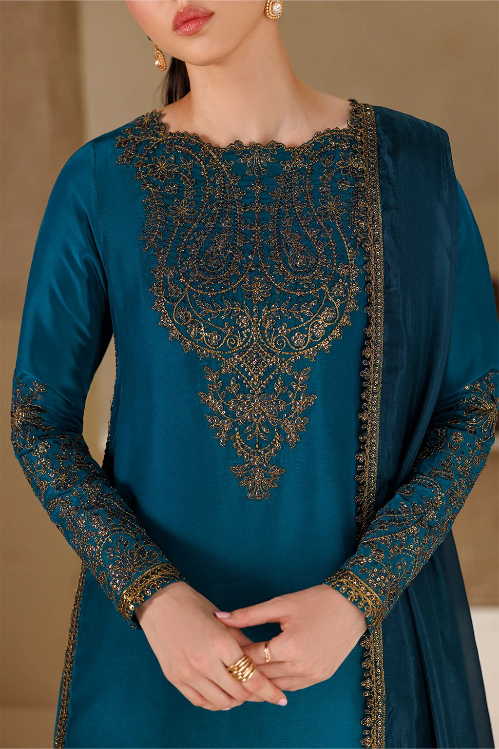 UE-731 EMBROIDERED RAMEN SILK