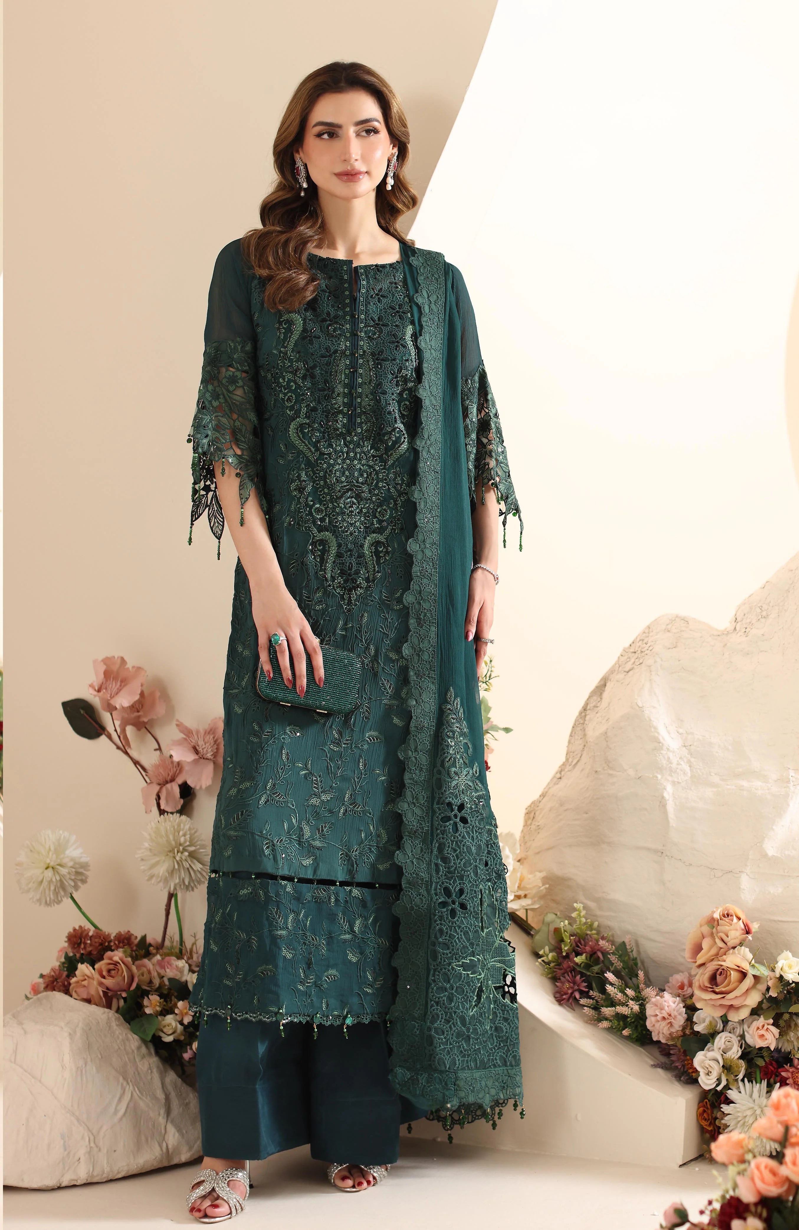 ELOR -3 Piece Unstitched Formal-AZF-25-09