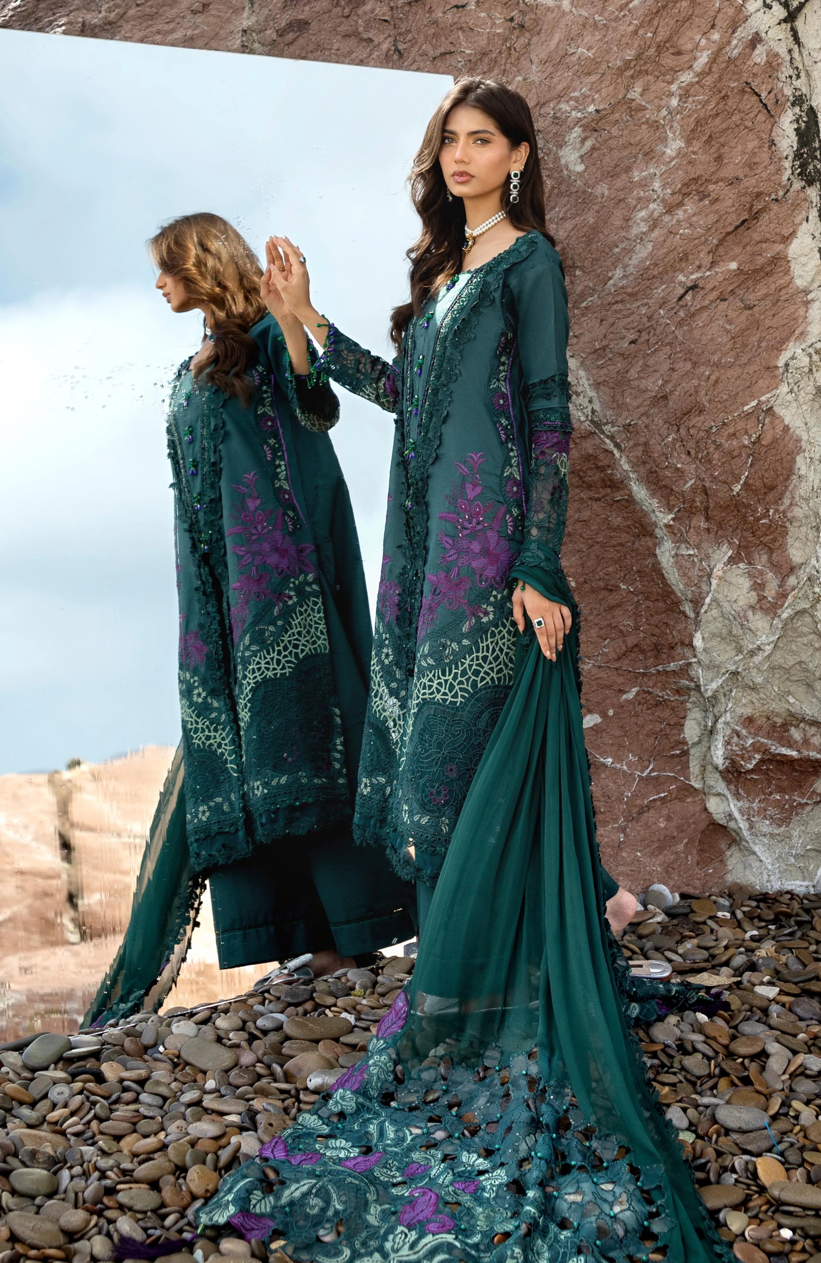Mahiymaan 3 Piece Unstitched Luxury Lawn-MLL-26-09