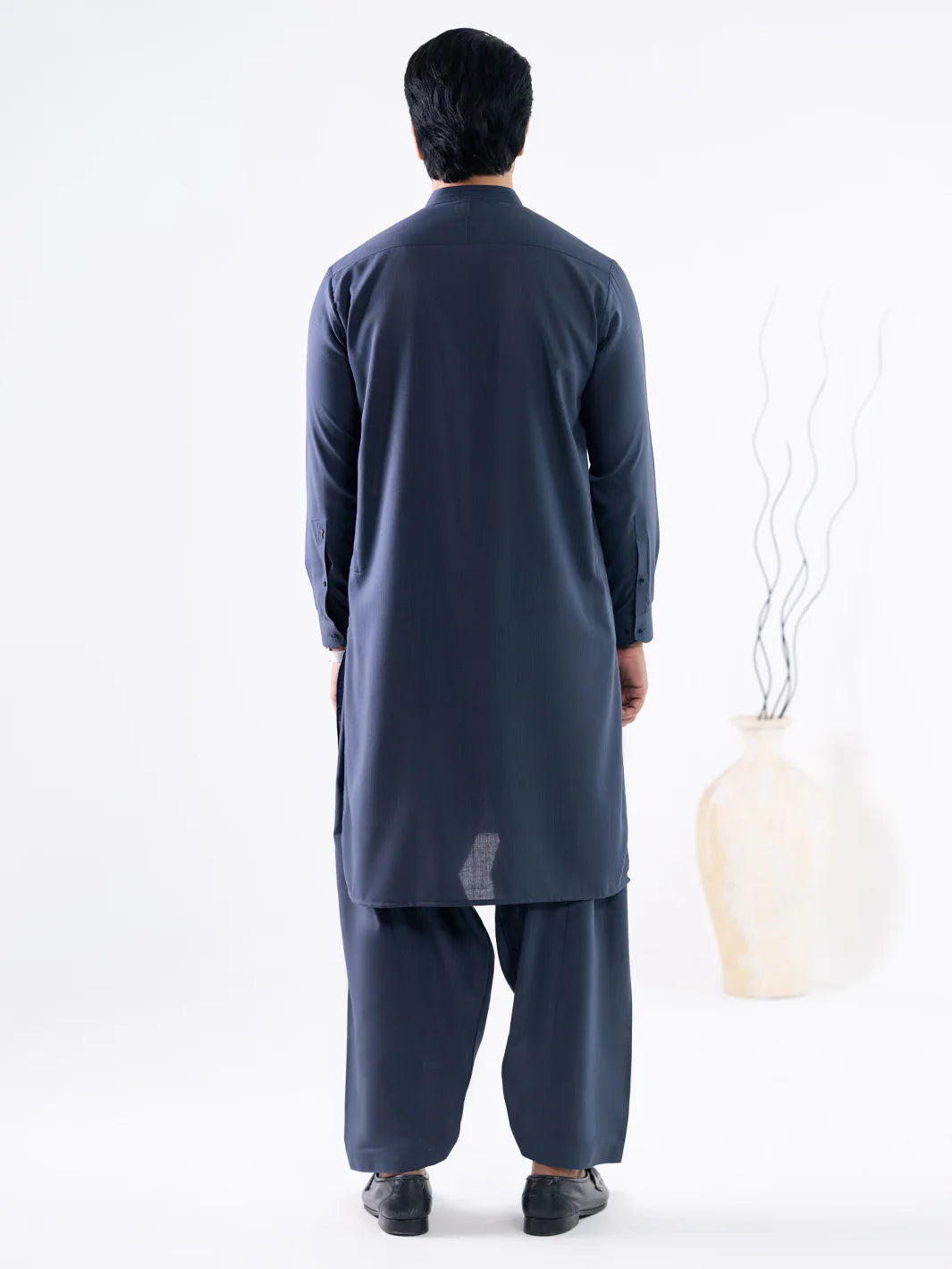 BLUISH GREY CUT & SEW KAMEEZ SHALWAR - AL-KS-3342