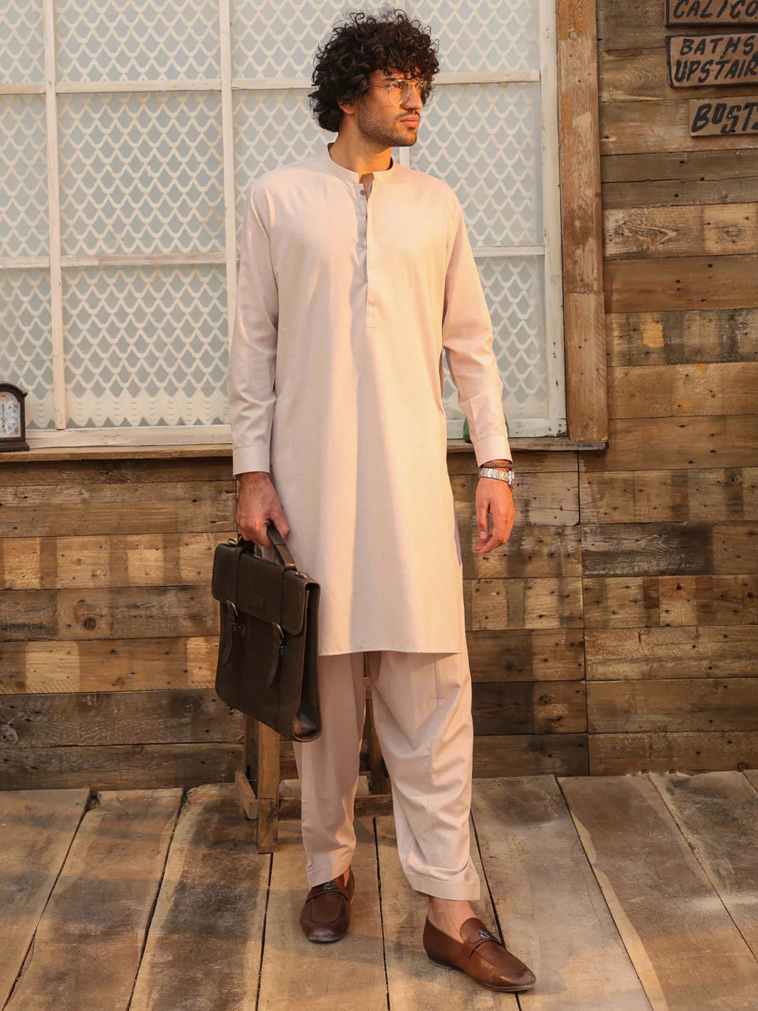 TEA PINK CUT & SEW KAMEEZ SHALWAR - AL-KS-3332