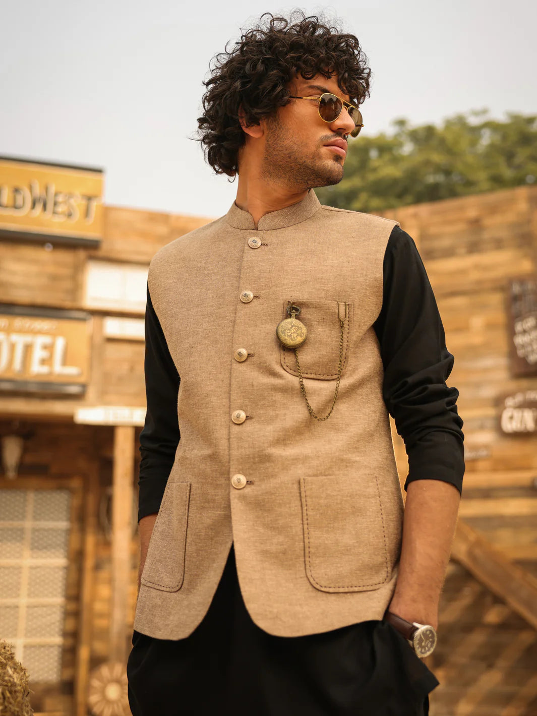 FAWN WAISTCOAT - AL-WC-631