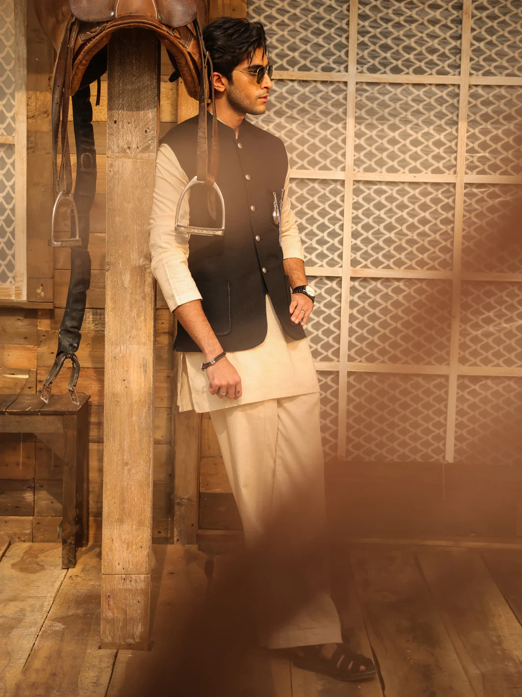 BLACK WAISTCOAT - AL-WC-633