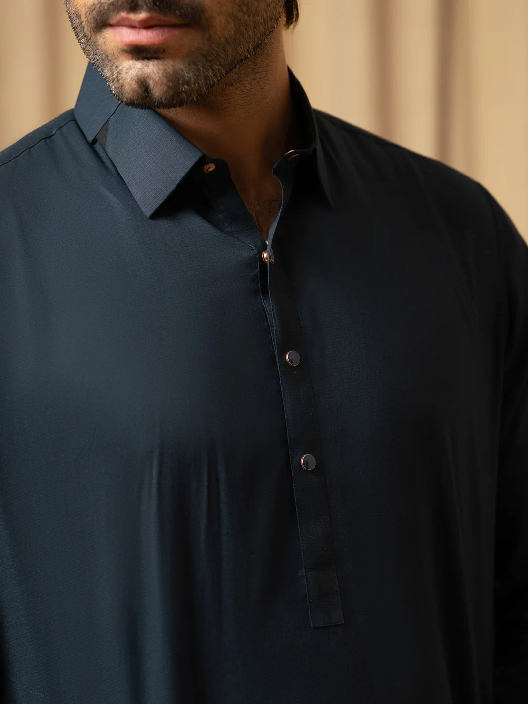 NAVY BLUE COTTON KAMEEZ SHALWAR - ALWA-KS-571