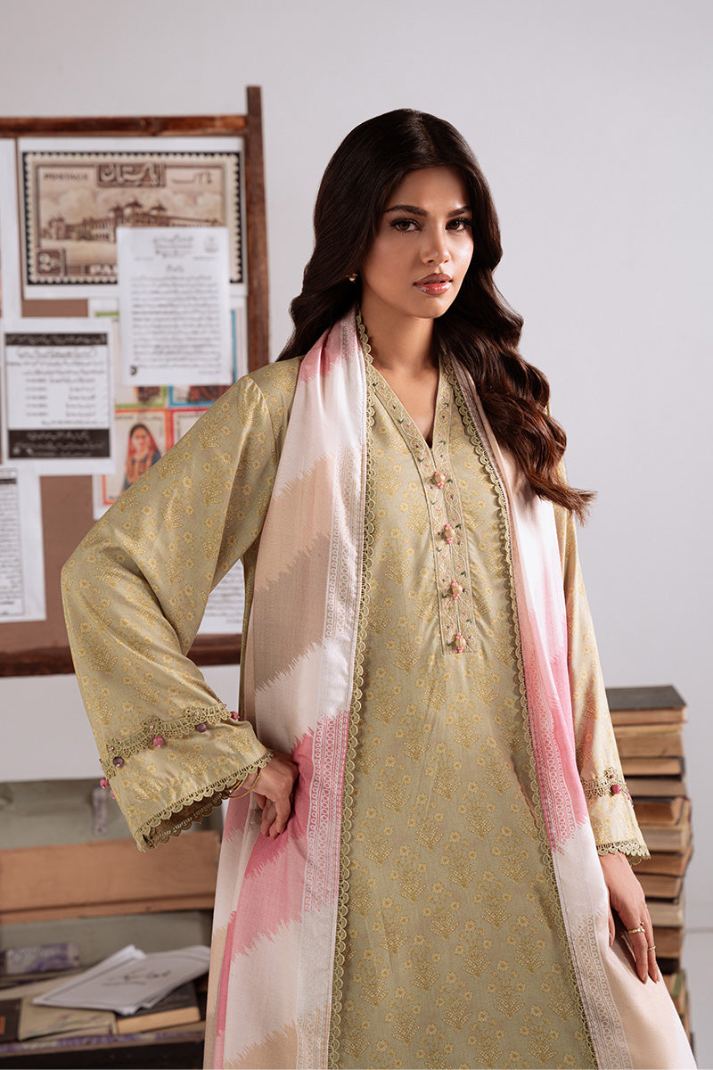 SAGE GARLAND-3PC LINEN PRINTED SUIT