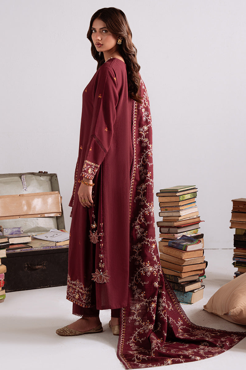 WOVEN ELEGANCE-3PC KHADDAR EMBROIDERED SUIT