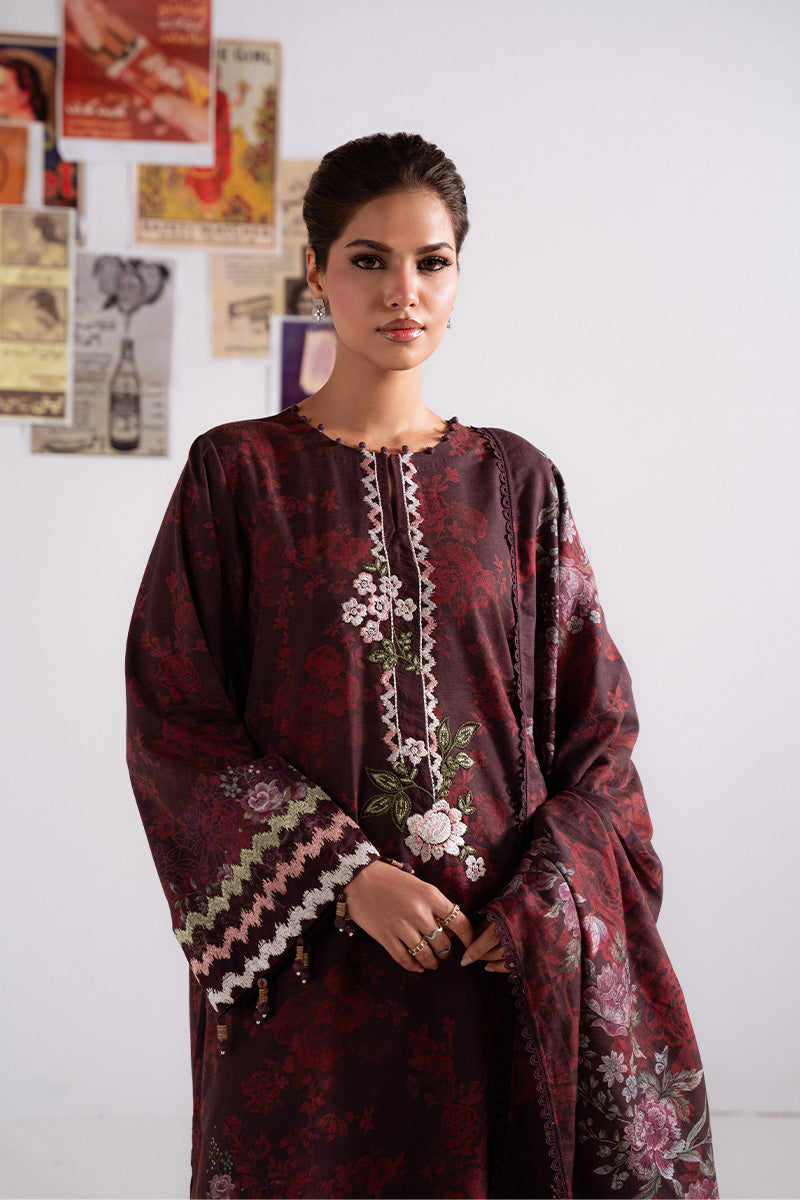 FLORAL MELODY-3PC KHADDAR PRINTED SUIT