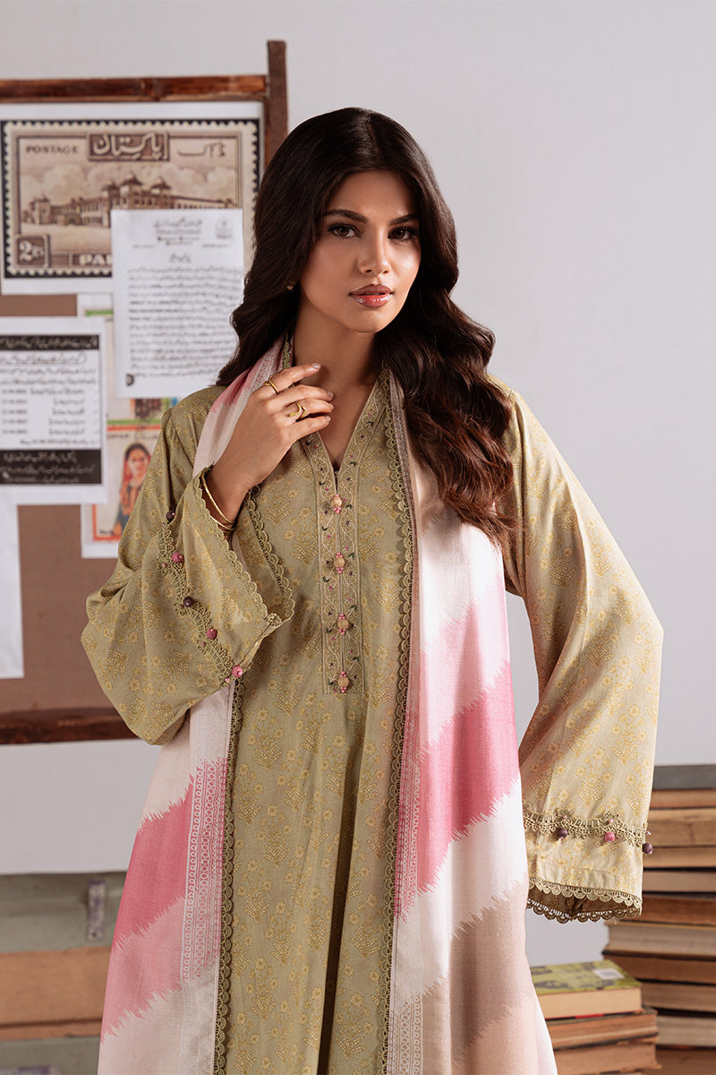 SAGE GARLAND-3PC LINEN PRINTED SUIT