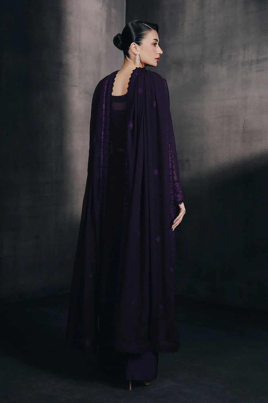 4 PIECE EMBROIDERED CHIFFON SUIT-EMINENCE GLOW (UNSTITCHED)