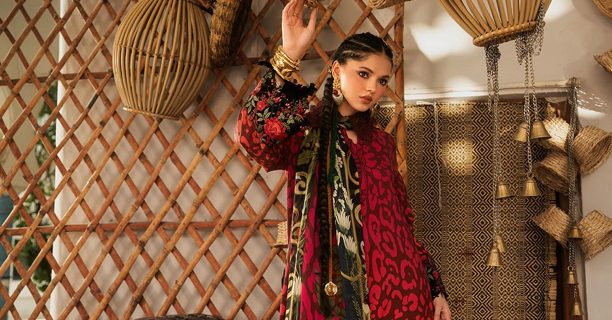 3 Piece Unstitched Embroidered Linen Suit