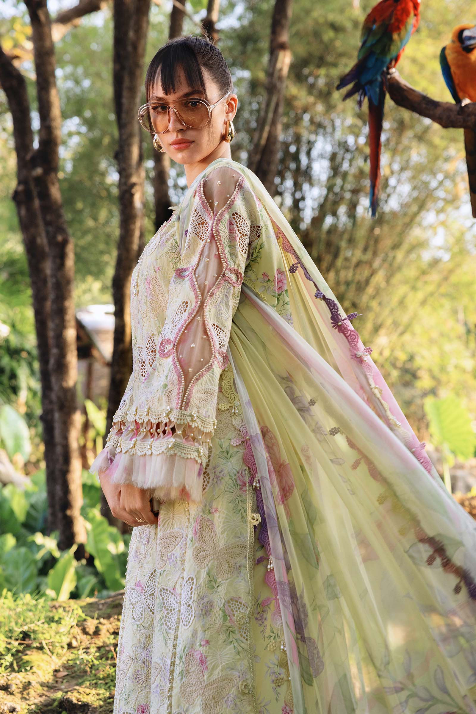 3 Piece Unstitched Embroidered Lawn Suit