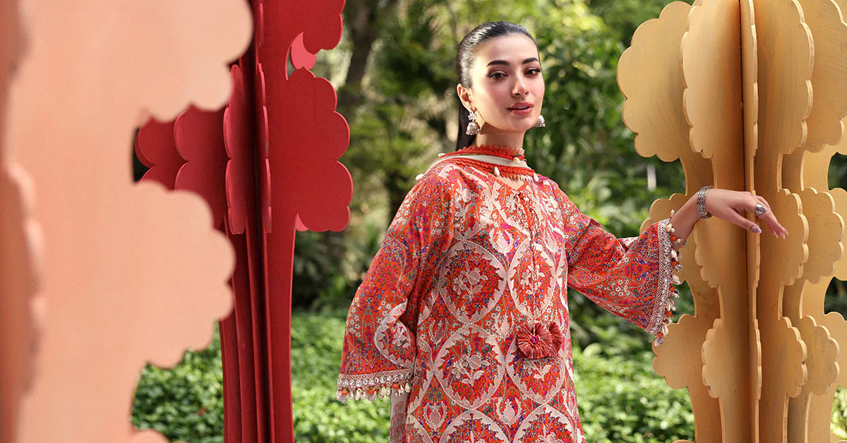 3 Piece Unstitched Embroidered Lawn Suit