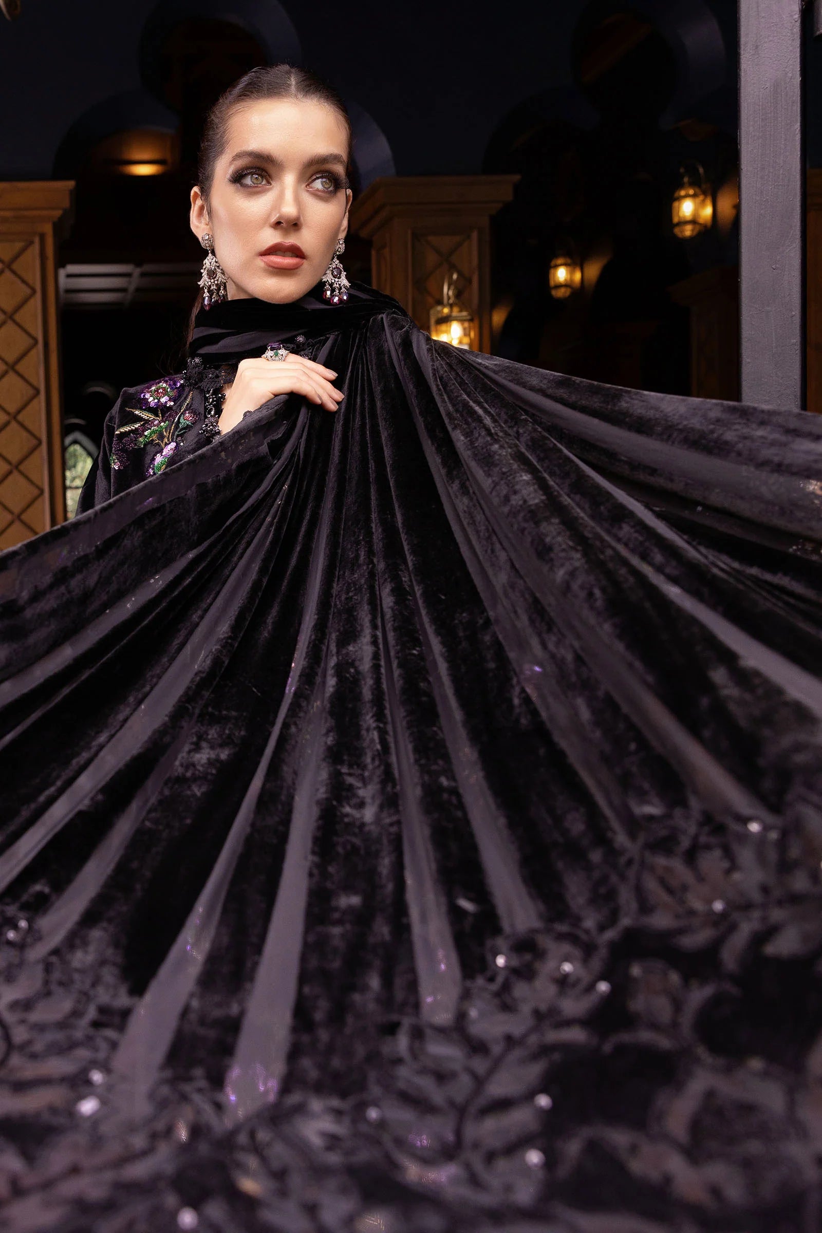 3 Piece Unstitched Embroidered Palachi Suit