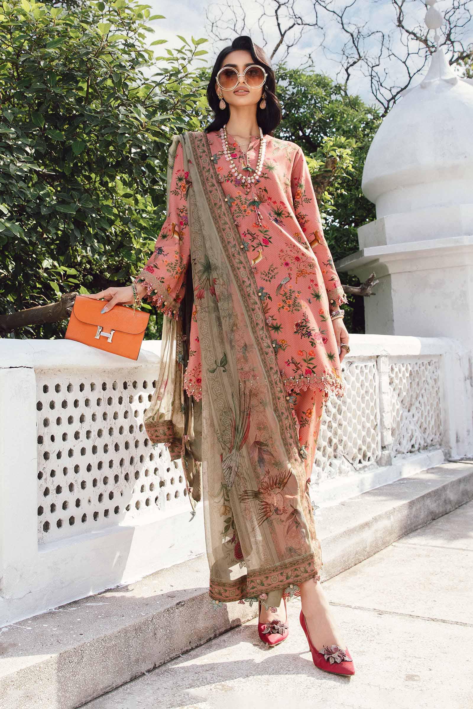 3 Piece Unstitched Embroidered Linen Suit | MPT-2707-A